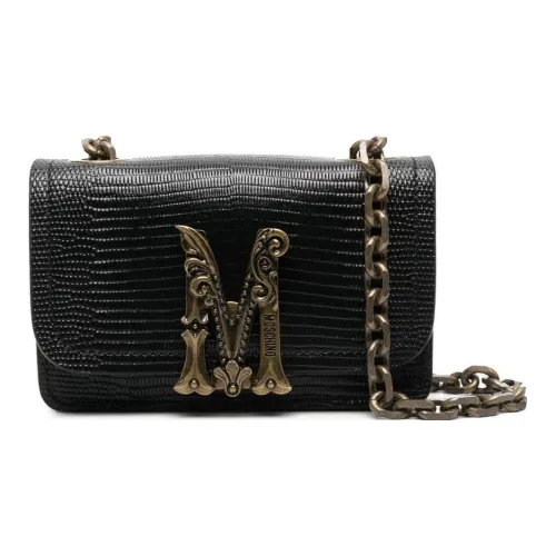 MOSCHINO Сумка через плечо из козьей кожи женская черная