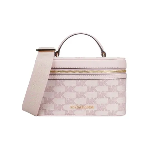 MICHAEL KORS Jet Set Холст и Кожаная Коробка Сумка Косметичка Сумка через плечо Сумка через плечо Женская Розовая