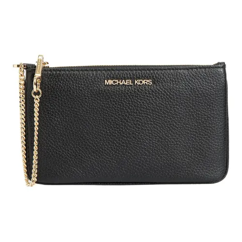 MICHAEL KORS Jet Set Коровья кожа Монетница Клатч Средний Женский Черный