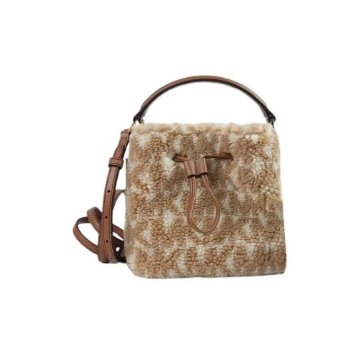 MICHAEL KORS Suri Искусственный мех Ведрообразная сумка Сумка Сумка через плечо Сумка через плечо Женская Коричневый Многоцветный