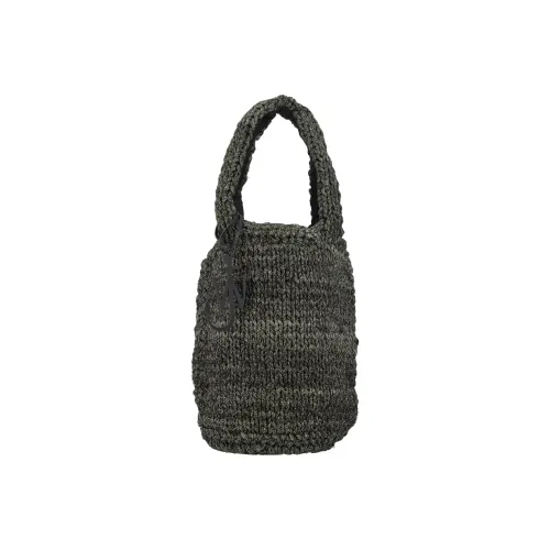 Сумка из вязаной ткани JW Anderson Collaboration женская оливково-зеленая