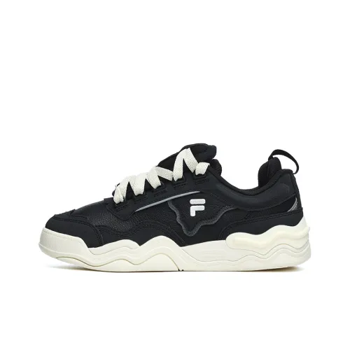 FILA FUSION KICK Wave Bottom Sneakers Low Топ Кроссовки для скейтбординга Женские Черно-серый