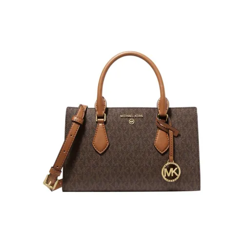 MICHAEL KORS Valerie Холст Полиэстер Сумка через плечо Сумка через плечо Маленькая Женская Желудево-коричневая