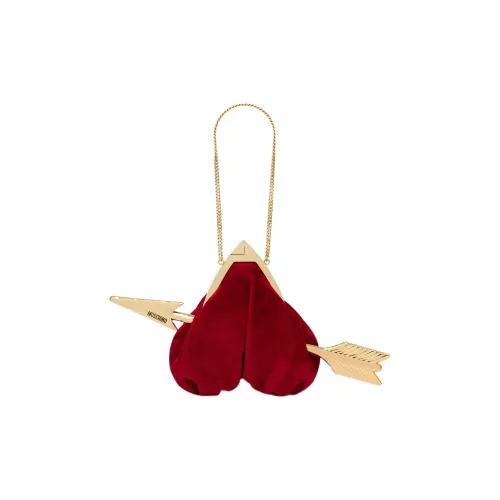 MOSCHINO Вельвет и Хлопок Сумка-клатч Мини Женская Красная