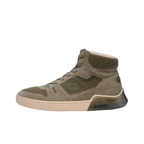 COACH Высокий Топ Стильный Скейтбординг Мужской Армейский Зеленый