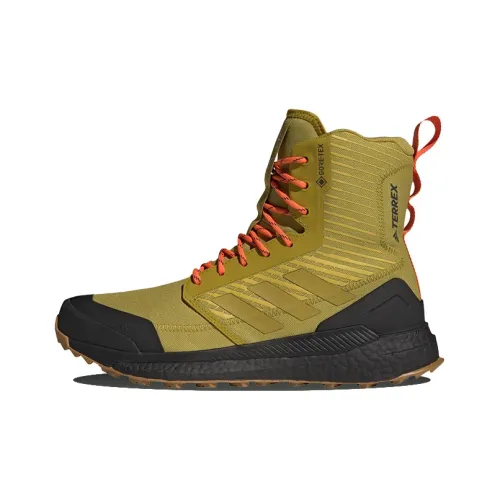 adidas Terrex FREE HIKER Противоскользящий Устойчивый к истиранию Водонепроницаемый Высокий Топ Походная обувь Мужской Зеленый