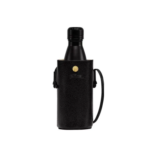 LONGCHAMP Корова Кожа Водяная Бутылка Сумка Через плечо Женская Черная