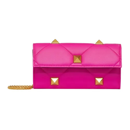 Valentino Roman Stud Овечья шкура Сумка через плечо Женская Розовая