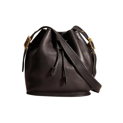 COACH Legacy Перчаточная дубленая кожа Сумка через плечо Сумка среднего размера Женская Черная