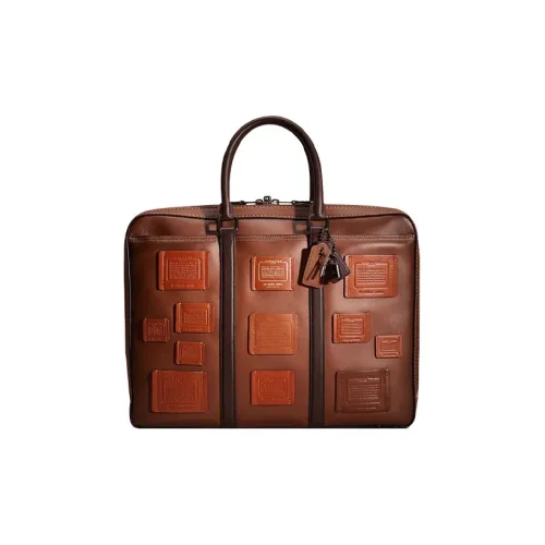 COACH Metropolitan Кожа Доска Сумка через плечо Сумка Большая Мужская Седло Дуб