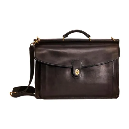 COACH Brie Перчаточная дубленая кожа Доска Сумка через плечо Сумка Большая Мужская Черная