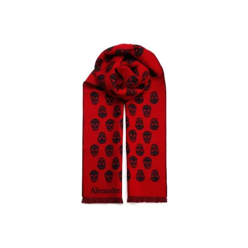 Alexander McQueen Шерсть Вязаные Шарфы Красный Мужской