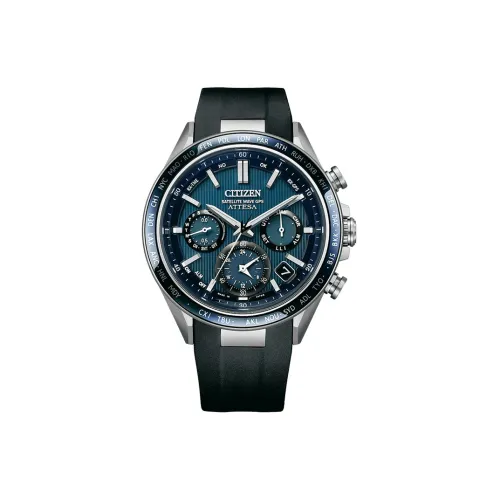 CITIZEN Attesa Series Солнечный Кварцевый Механизм Часы Мужские Синий Циферблат CC4050 18L