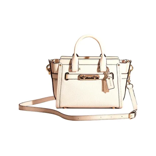 COACH Swagger Сумка через плечо из галечной кожи маленькая сумка женский светло-золотой