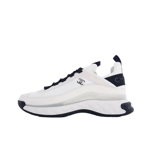 CHANEL Амортизация Низкий Топ Повседневная Обувь Женская Серебряная Застежка Айвори Белый