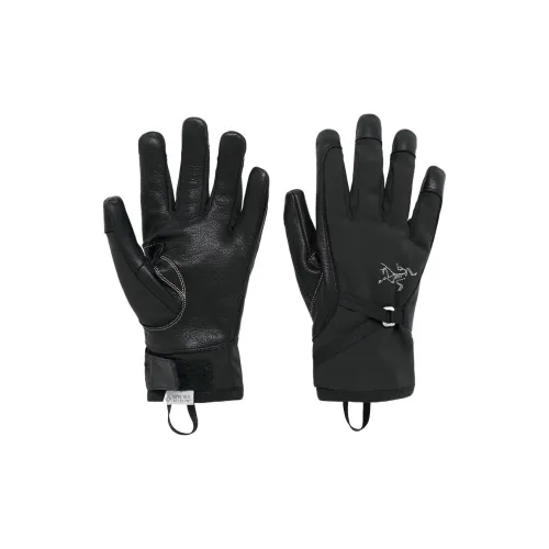 Arcteryx Кожа Спортивные перчатки Черный Унисекс
