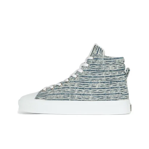 Givenchy Городской 4G Высокий Топ Стильные Скейтбординги Женские Сине-белый