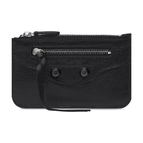 Balenciaga Le Cagole Fine Grained Sheepskin Картхолдер Женские Черный