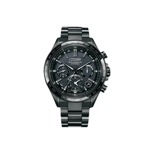 CITIZEN Солнечный Кварцевый Механизм Титан Ремешок Часы 44,6 Мужские Часы Черный Циферблат