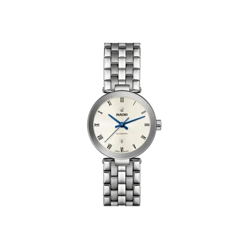 RADO Florence Collection Механический механизм Мужские часы Циферблат 38 мм Белый Стальной корпус Часы Стальной ремешок
