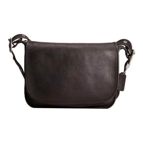 COACH Legacy Дубленая кожа через плечо Сумка сумка через плечо Большая Женская Черная