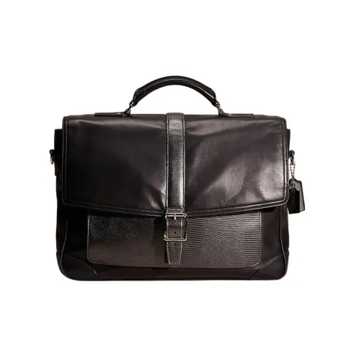 COACH Кожа Доска для ноутбука Сумка Сумка через плечо Сумка через плечо Большая Мужская Черная