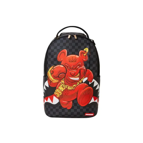 SPRAYGROUND Кожа Рюкзак Стандартный Унисекс Черный Красный