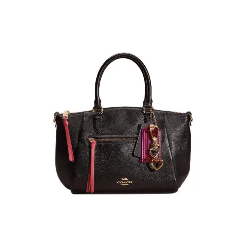 COACH Elise Сумка через плечо из галечной кожи средний размер женская черная