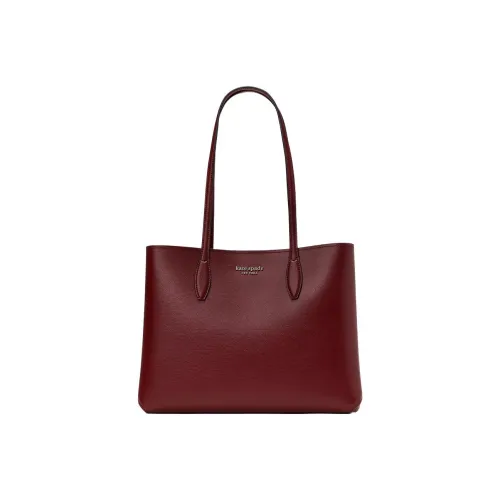 Kate Spade All Day Крестообразная текстура кожа Сумка через плечо Большая Женская Красная