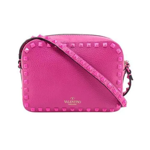Valentino Rockstud Телячья кожа Сумка через плечо Женская Фуксия
