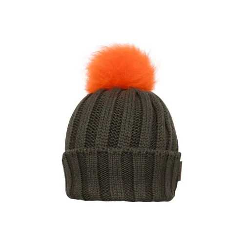 WOOLRICH Вязаные шапки из шерсти Оливково-зеленый Женские