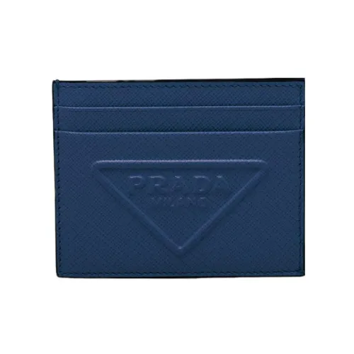 PRADA Saffiano кожаный держатель для карт мужской морской синий
