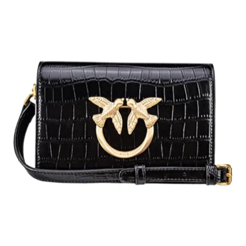 PINKO Коровья кожа Swallow Сумка Сумка через плечо Мини Женская Черная