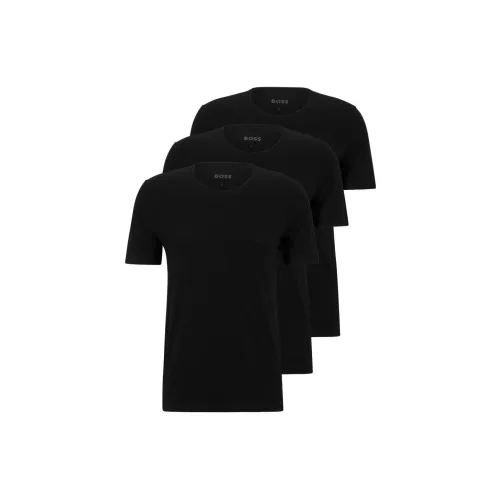 Hugo Boss FW22 T Рубашка Мужская 3 Пачки Черный