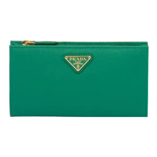 PRADA Saffiano кожа кошелек большой женский зеленый