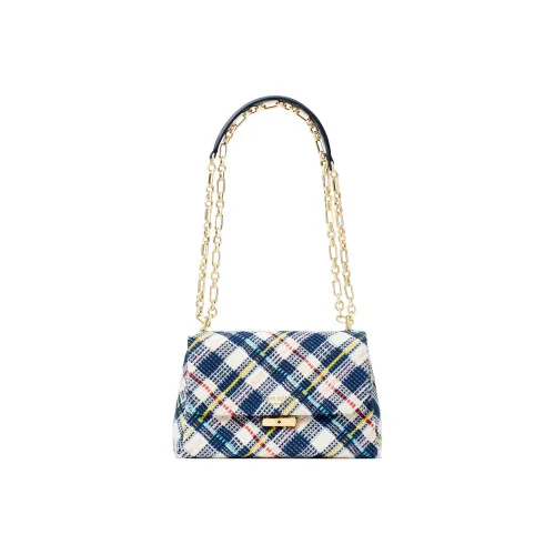 Kate Spade Carlyle Ткань Сумка через плечо Сумка на плечо Средняя Женская Белая и Синяя