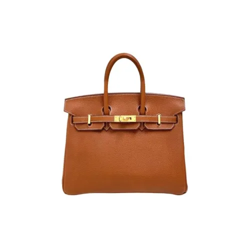 HERMES Birkin Седло Кожа Сумка Birkin Сумка Женская 34 Fauve Светлый Рыжевато-коричневый