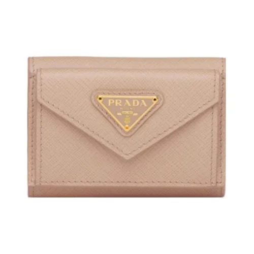 PRADA Saffiano кожа кошелек маленький женский светло-розовый