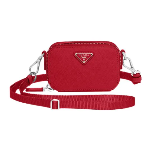 PRADA Saffiano кожа через плечо сумка мини мужская красная