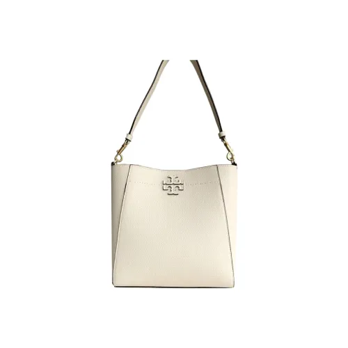 TORY BURCH McGraw Коровья кожа крупнозернистая Ведрообразная сумка Сумка Сумка через плечо Большая Женская Айвори белый