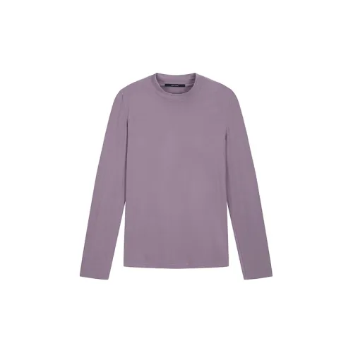 DAVID NAMAN FW22 Длинный рукав Т-рубашка Мужская Фиолетовая