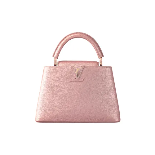 LOUIS VUITTON Capucines Taurillon Кожа Сумка через плечо Сумка Маленькая Женская Розовая
