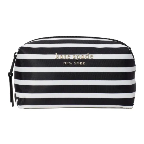 Kate Spade Everything Ткань Косметичка Клатч Средний Женский Черный Белый