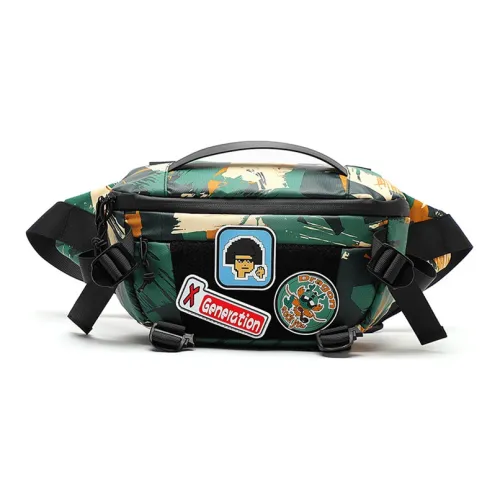 HAWA Полиэстер Сумка через плечо Сумка на плечо Слинг-сумка Сумка на пояс Средний Унисекс Черный Камуфляж