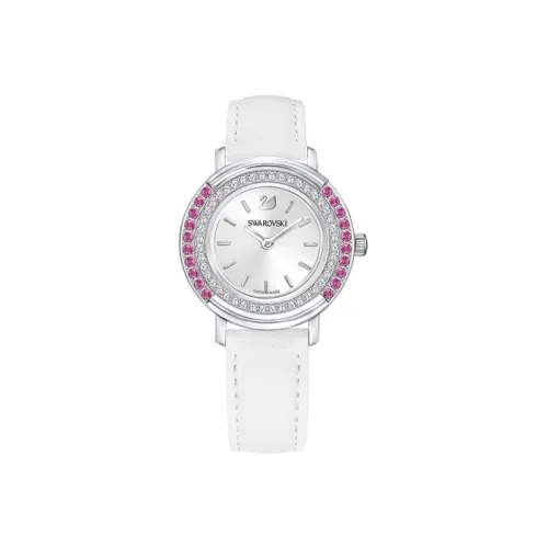 Swarovski Collection Наручные часы Кварцевый механизм Естественная кожа Ремешок Серебристый циферблат Женский 5243053