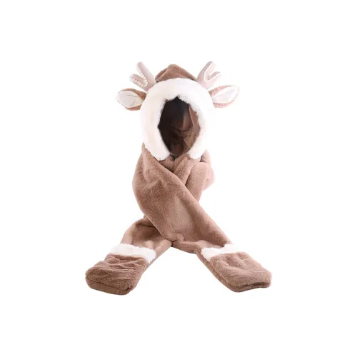 PIARA Полиэстер Капюшоны и плюшевые шапки Кофе Женские