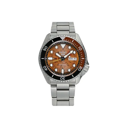 SEIKO Механические Мужские Часы 42,5 мм Оранжевые