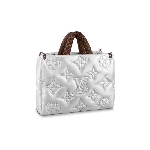 LOUIS VUITTON ONTHEGO Покрытый холст Комбинированный Джунгли Сумка Сумка через плечо Сумка Большая Women's Silver