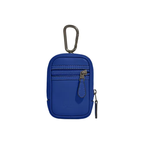 COACH N S Коровья кожа Брелок Держатель для карт Монетница Маленький Мужской Синий