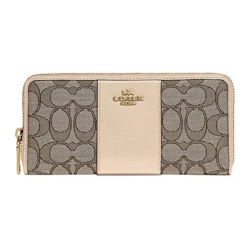 COACH Boxed Жаккардовая ткань с телячьей кожей держатель для карт кошелек женский серый и нежно-розовый